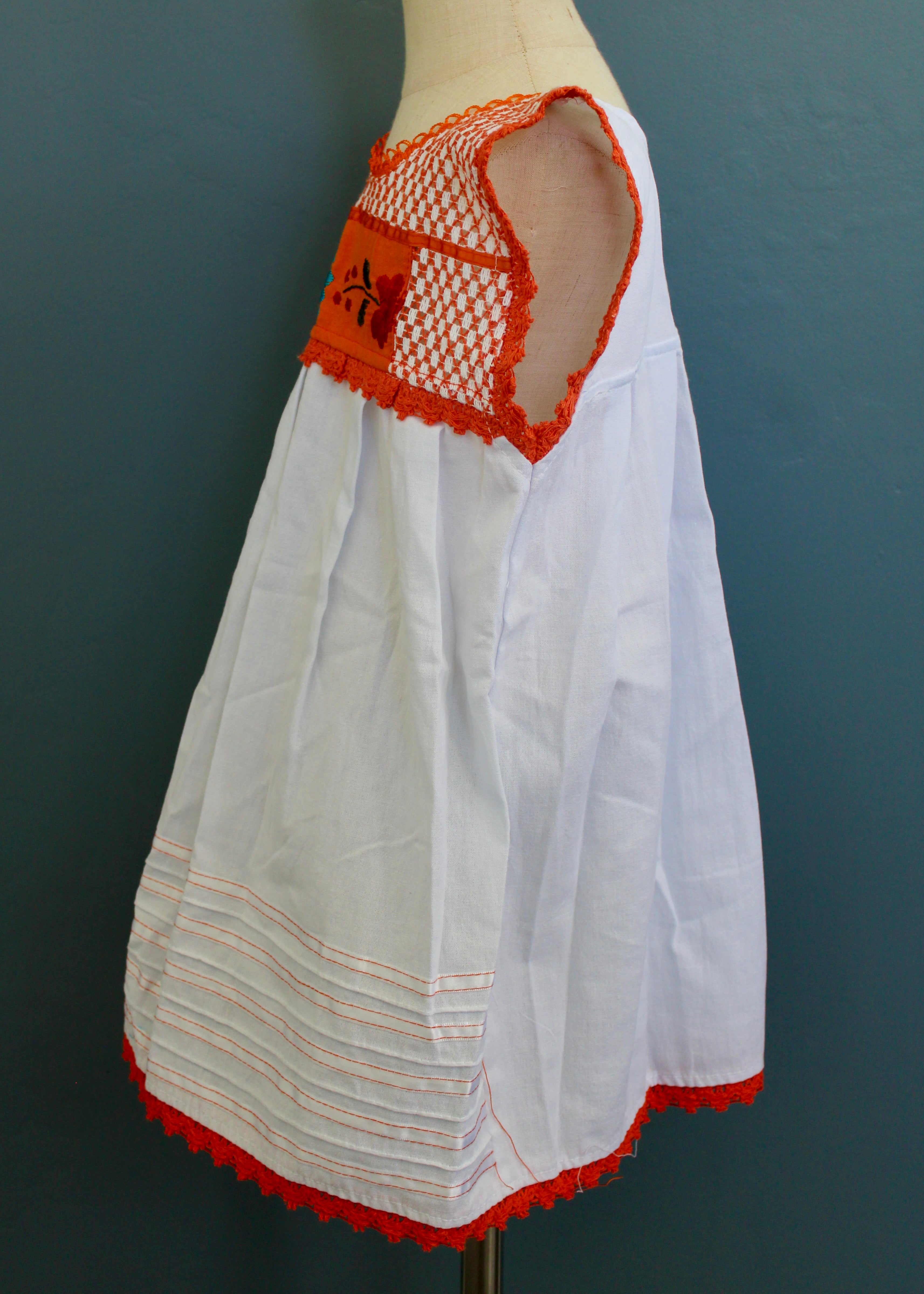 Girls Hand-Embroidered Oaxacan Crochet Dress