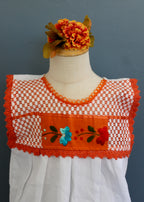 Girls Hand-Embroidered Oaxacan Crochet Dress