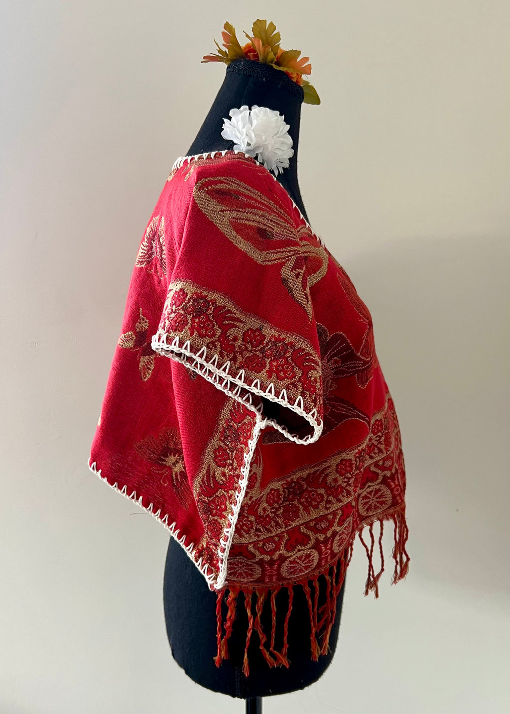 Butterfly Cropped Huipil-style Top