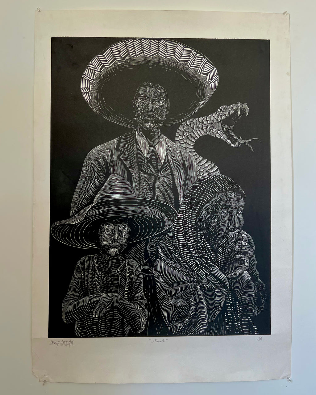 “Zapato” by Leon Arrazola- Grabado- Woodcut Printmaking
