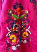 Handmade Oaxacan Embroidered Long Length Dress - San Antonino Style