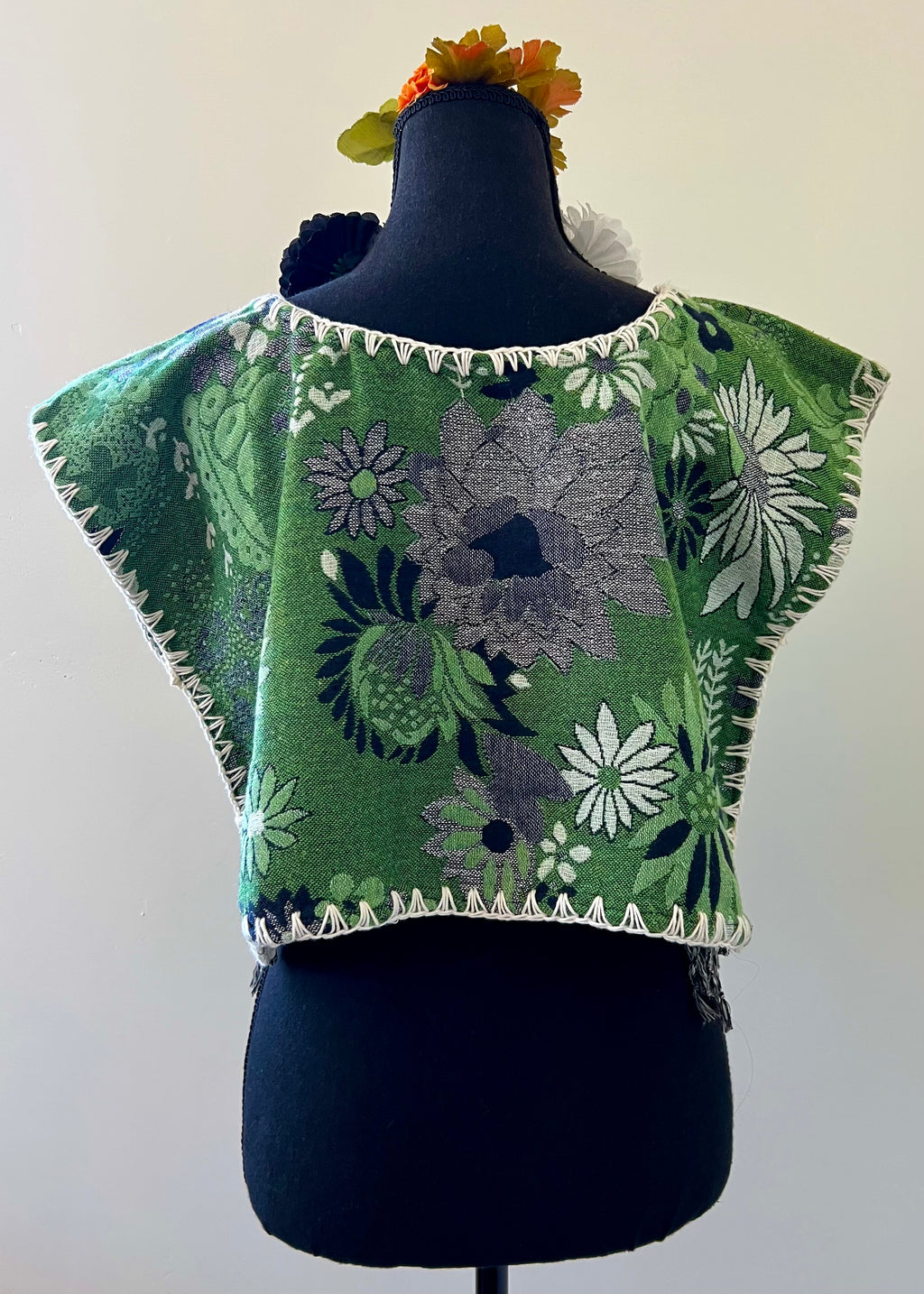 Floral Cropped Huipil-style Top