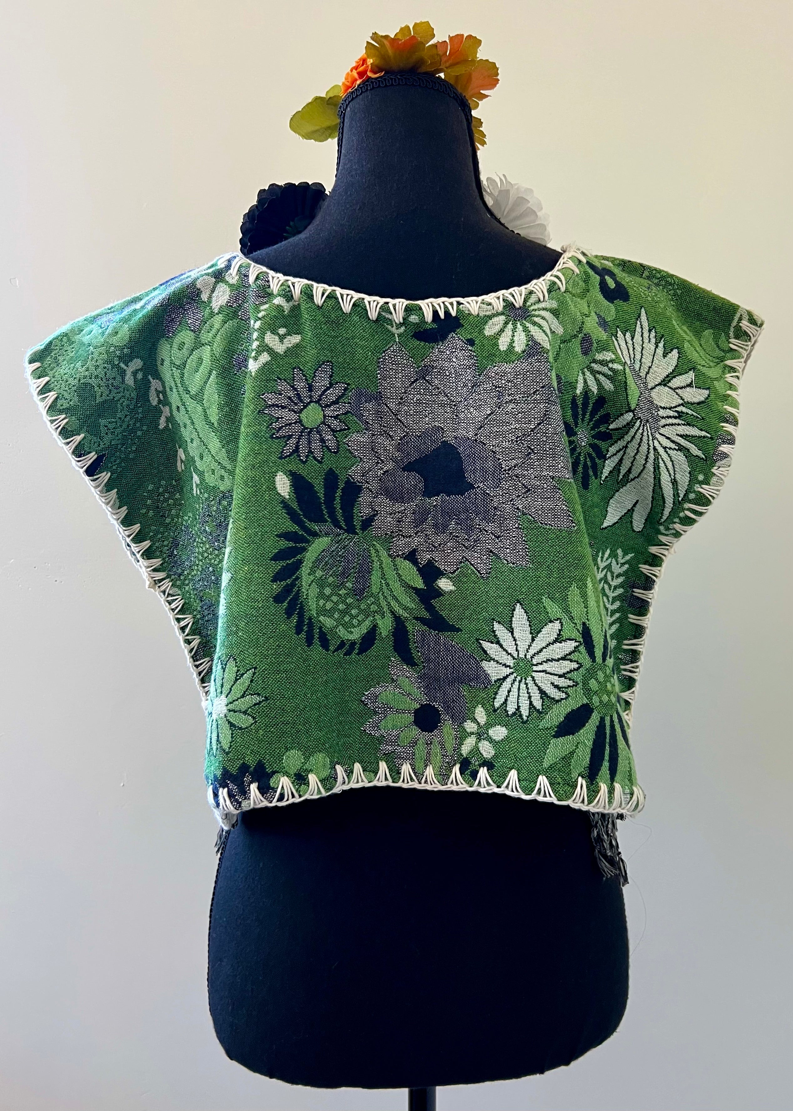 Floral Cropped Huipil-style Top