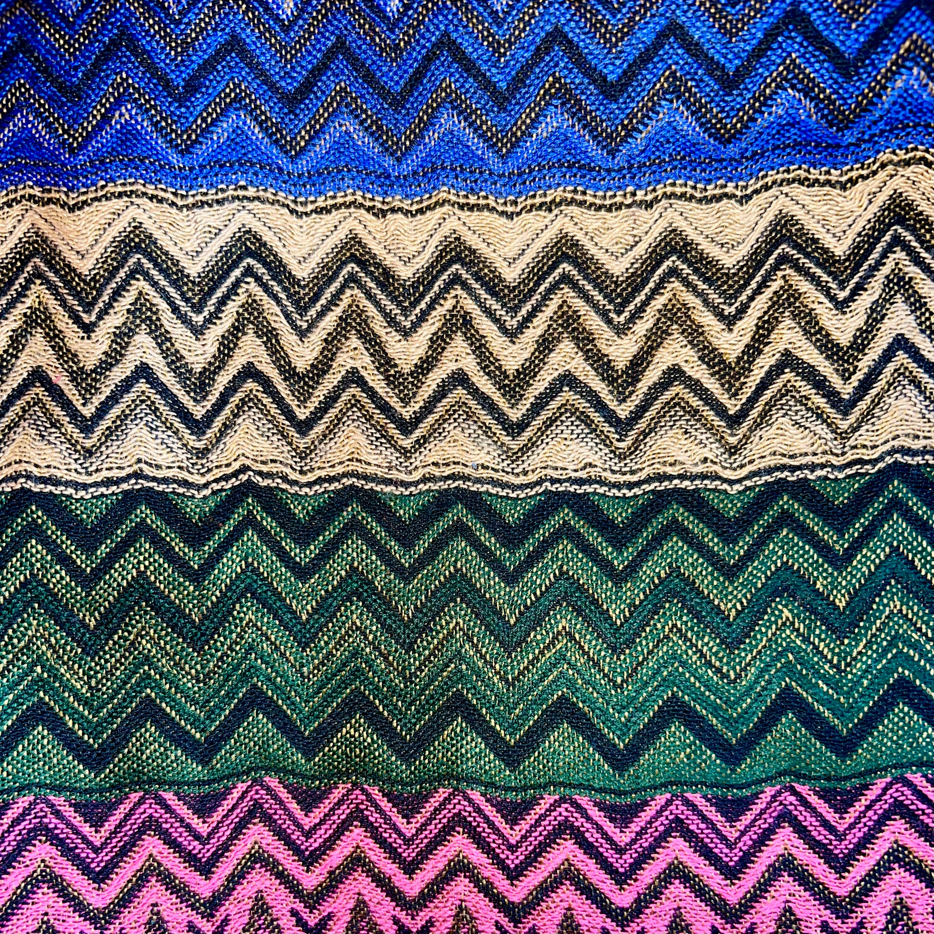ZigZag Multi-Color Rebozo-Style Woven Shawl / Multi-Way Cover-Up