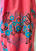 Handmade Oaxacan Embroidered Short Length Dress - San Antonino Style