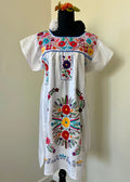 Handmade Oaxacan Embroidered Ankle Length Dress – San Antonino Style