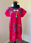 Handmade Oaxacan Embroidered Short Length Dress - San Antonino Style