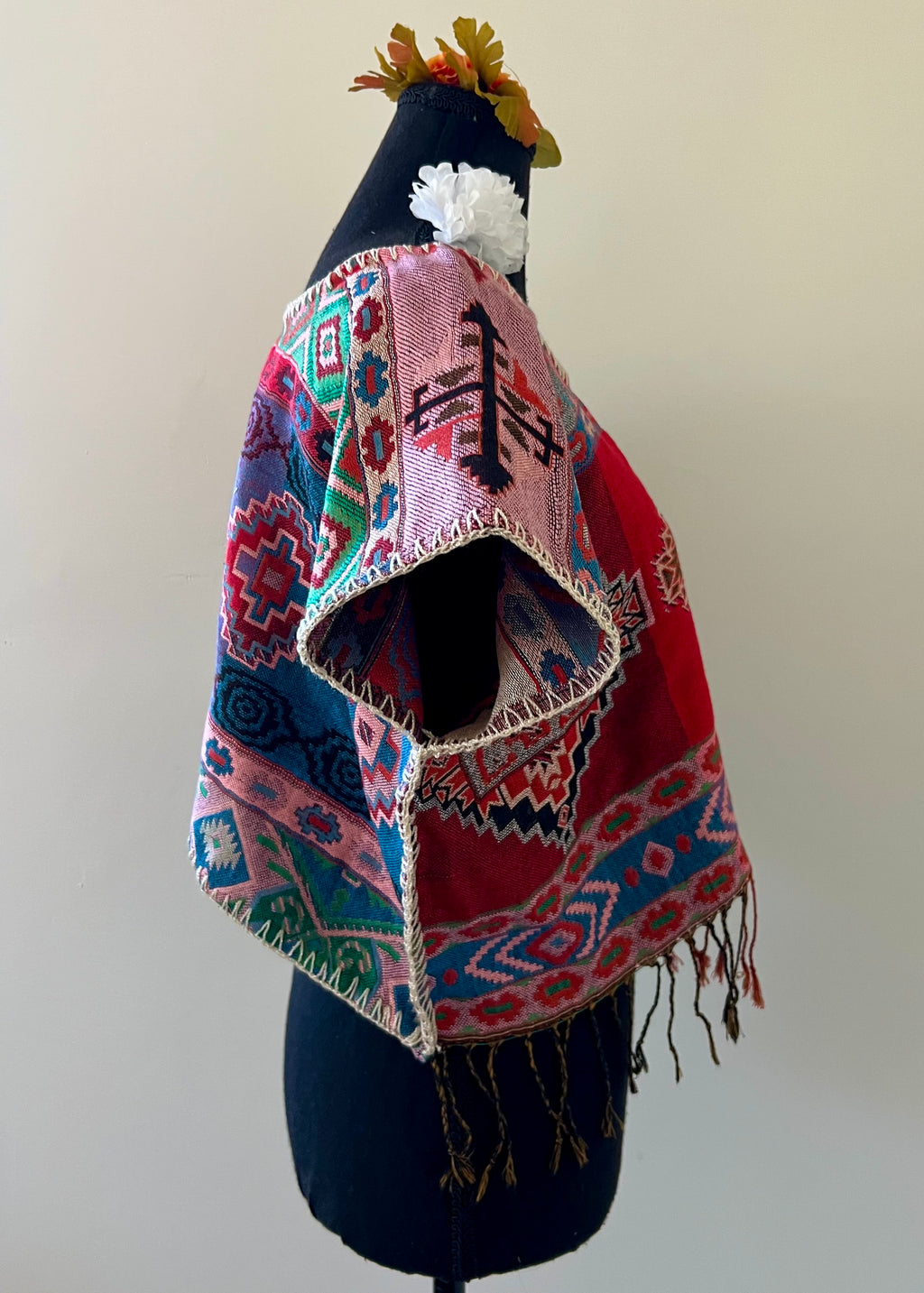 Full Geometric Cropped Huipil-Style Top