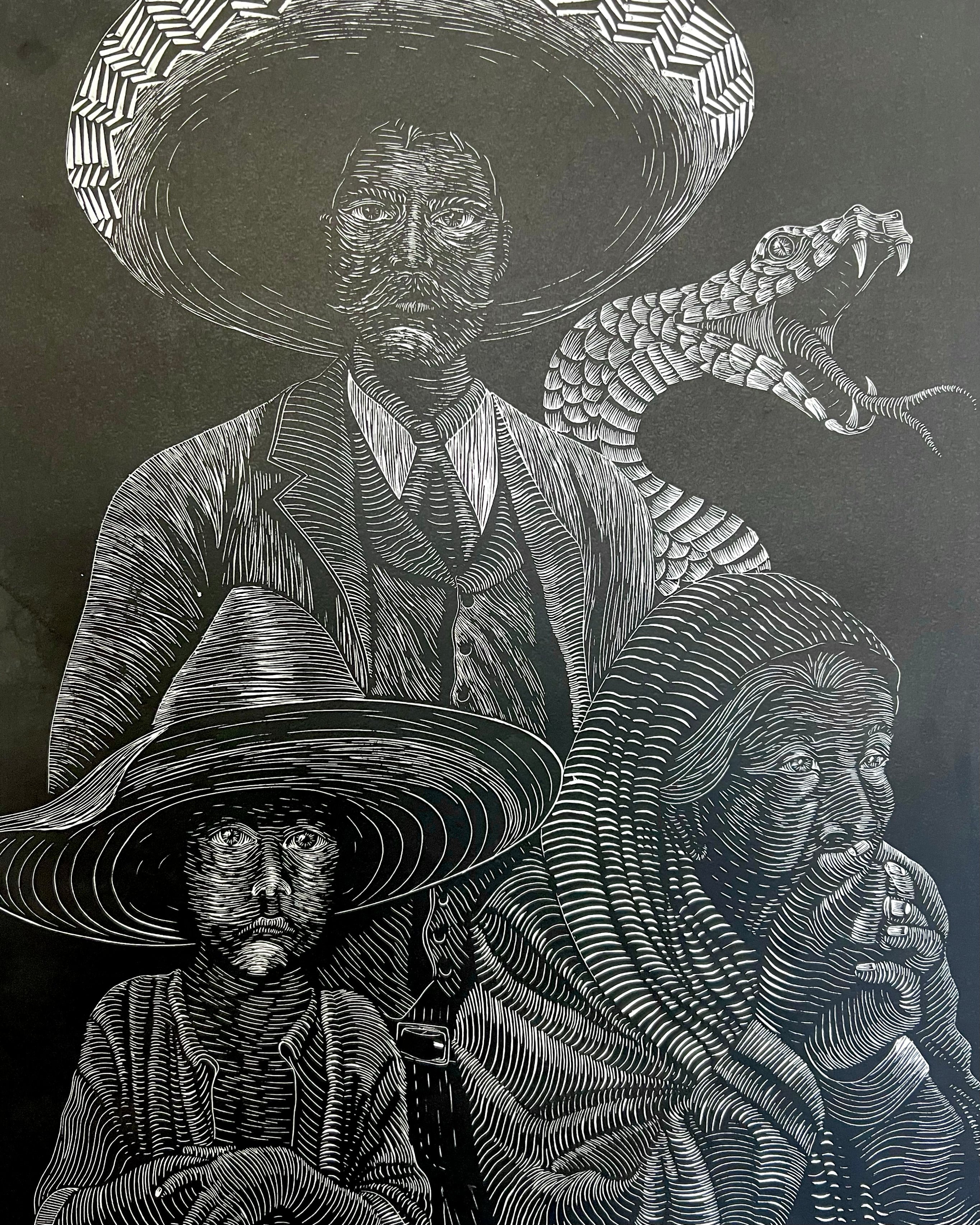 “Zapato” by Leon Arrazola- Grabado- Woodcut Printmaking