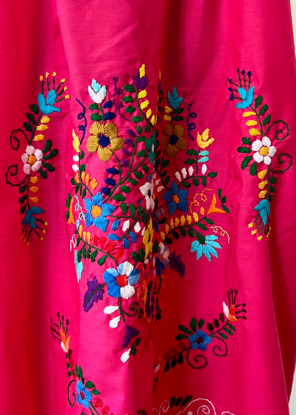 Handmade Oaxacan Embroidered Short Length Dress - San Antonino Style