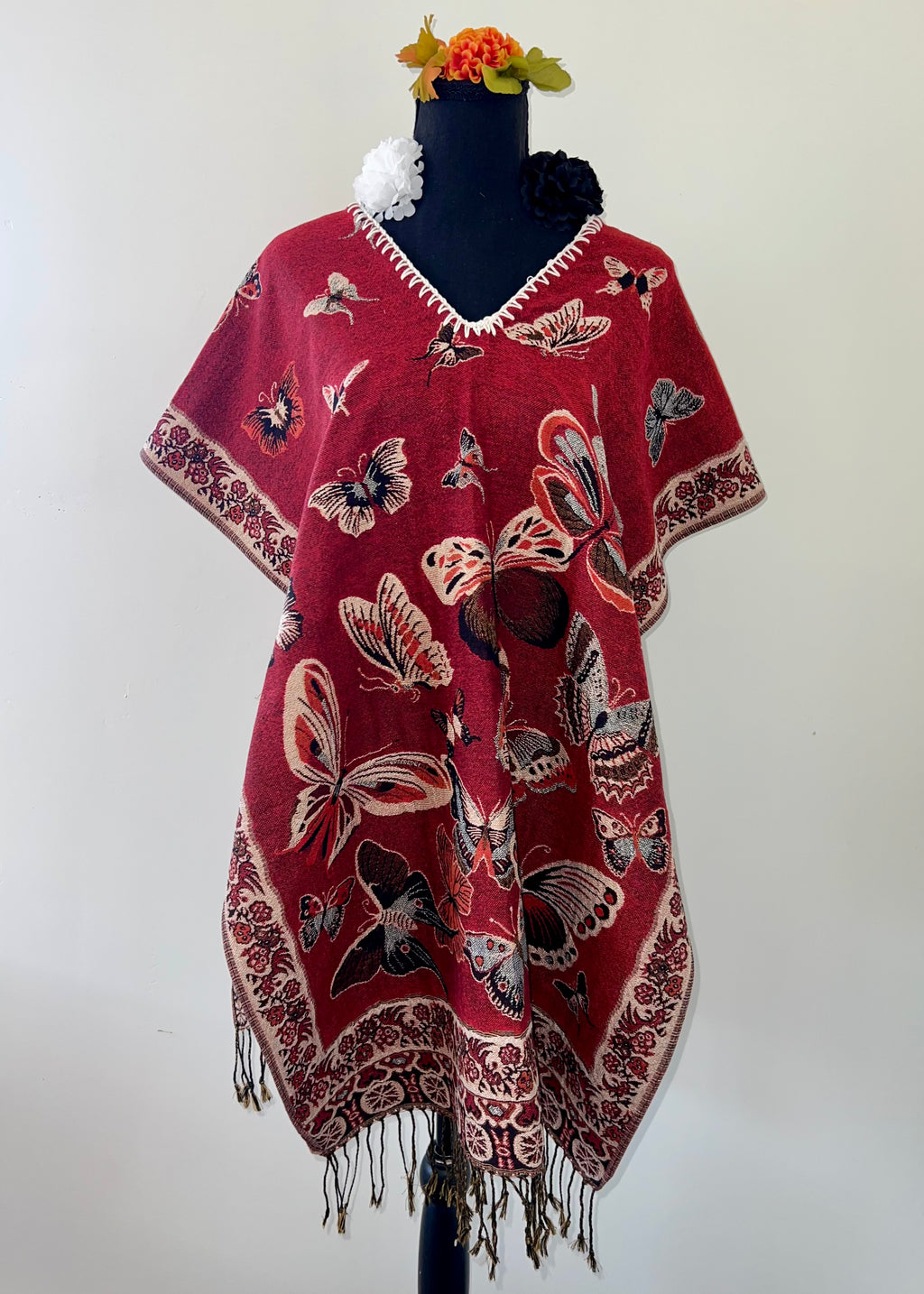 Butterfly Rebozo-Style Woven Shawl / Multi-Way Cover-Up