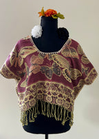 Butterfly Cropped Huipil-style Top