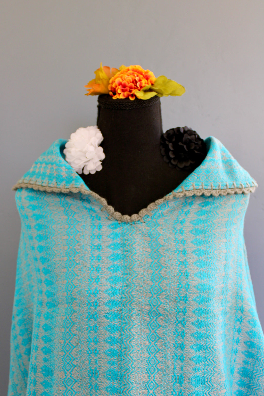 Handwoven Artisan Poncho Shawl