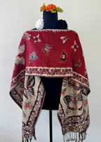 Butterfly Rebozo-Style Woven Shawl / Multi-Way Cover-Up