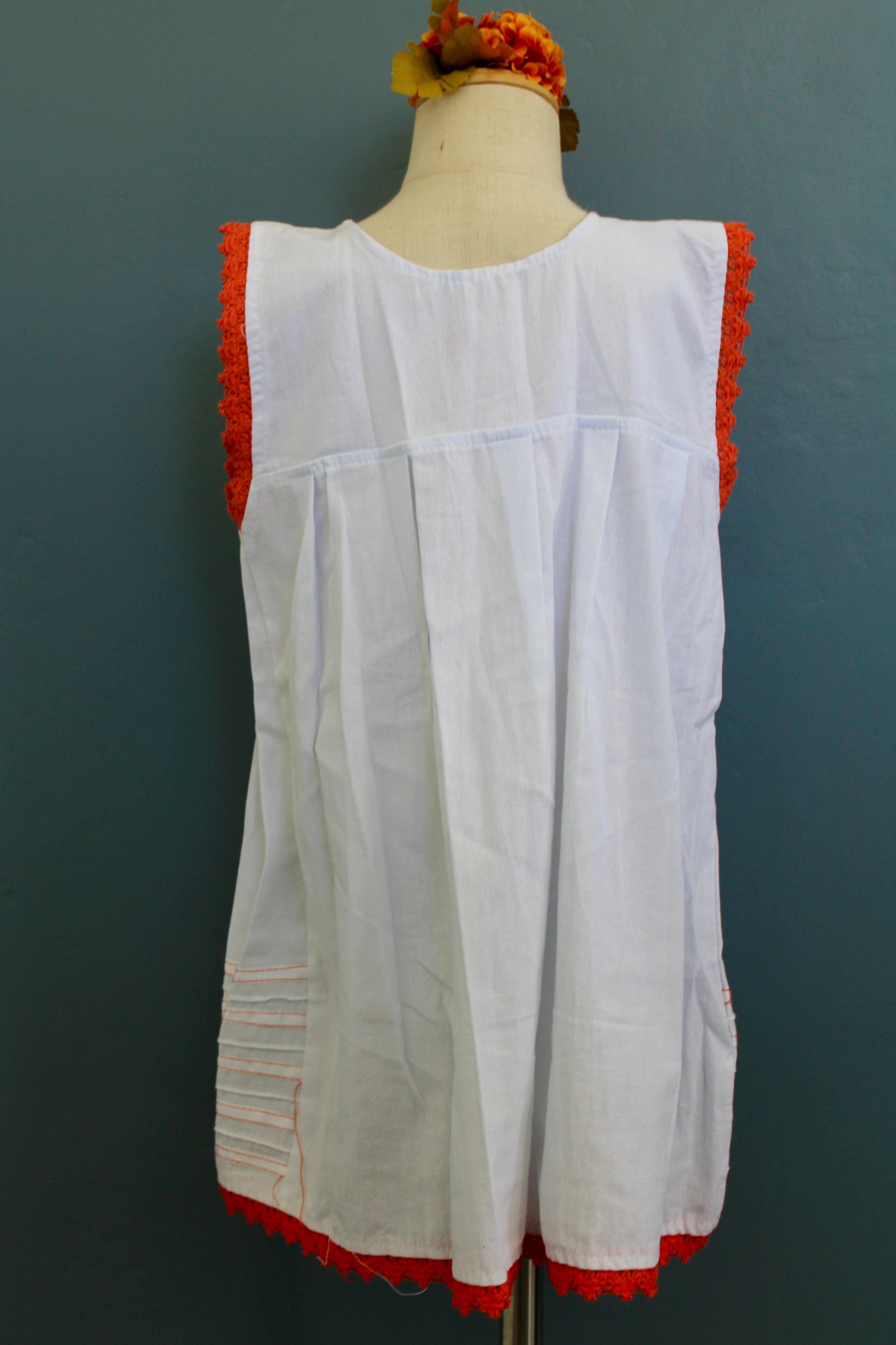 Girls Hand-Embroidered Oaxacan Crochet Dress