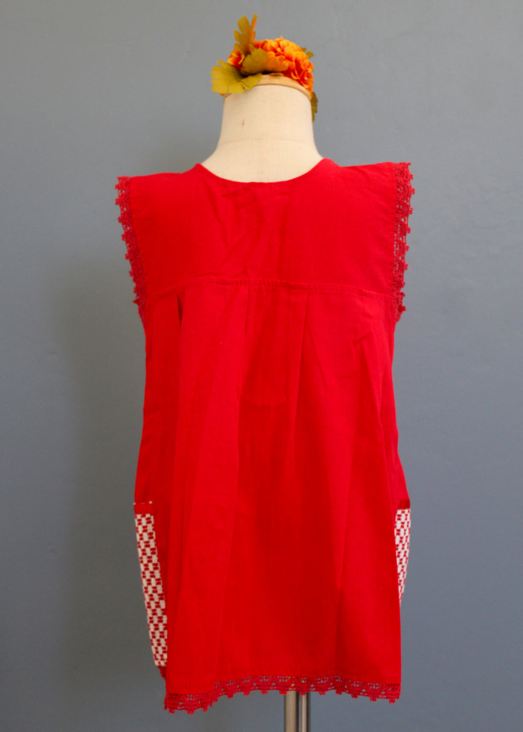 Girls Hand-Embroidered Oaxacan Crochet Dress