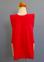 Girls Hand-Embroidered Oaxacan Crochet Dress