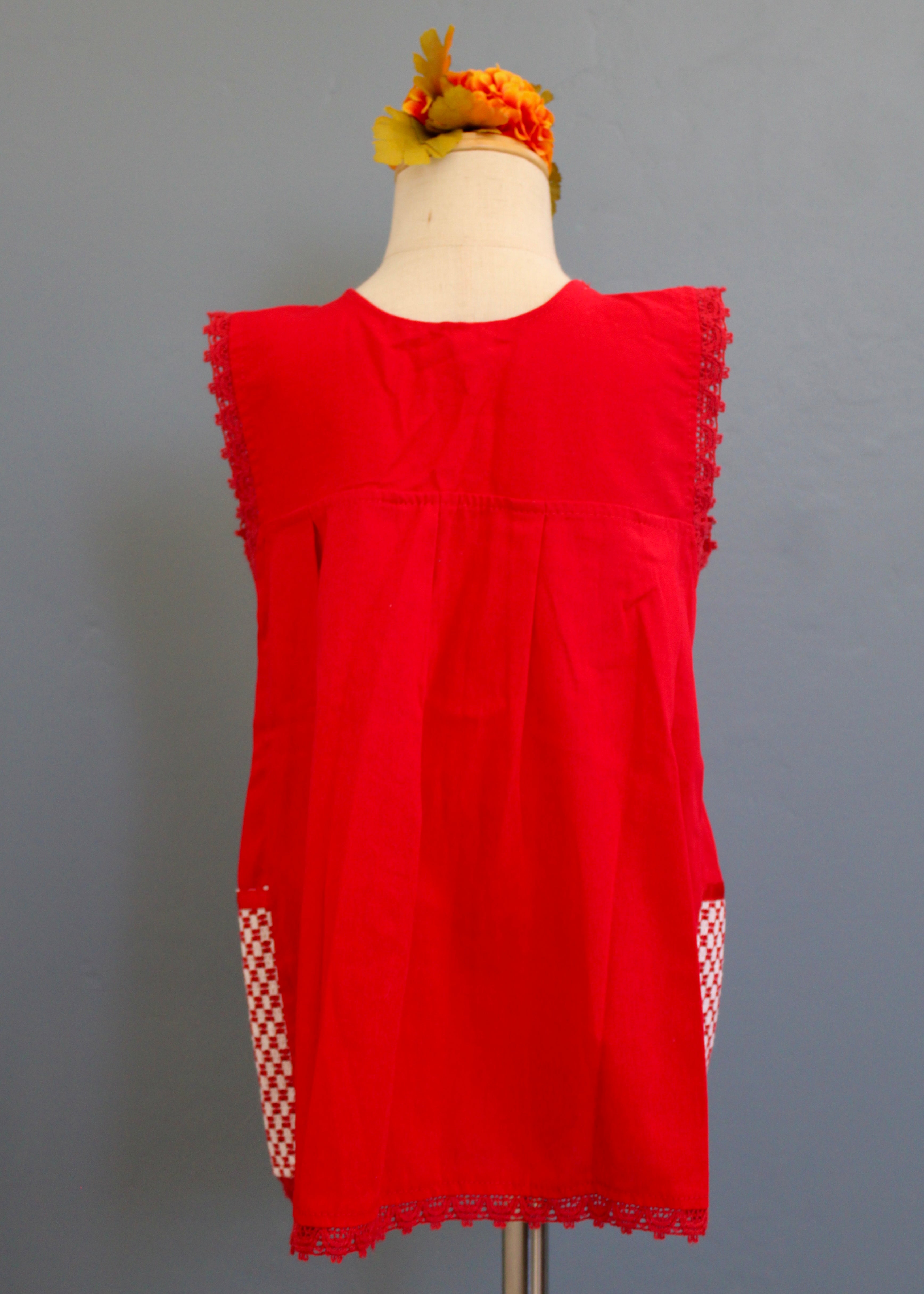 Girls Hand-Embroidered Oaxacan Crochet Dress