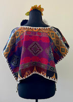 Geometric Cropped Huipil-Style Top