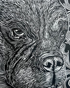 “Al Lado Del Rio” by Leon Arrazola- Grabado- Woodcut Printmaking 3/30