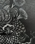 “Polinizacion” by Leon Arrazola- Grabado- Woodcut Printmaking 3/30