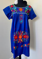 Handmade Oaxacan Embroidered Short Length Dress - San Antonino Style