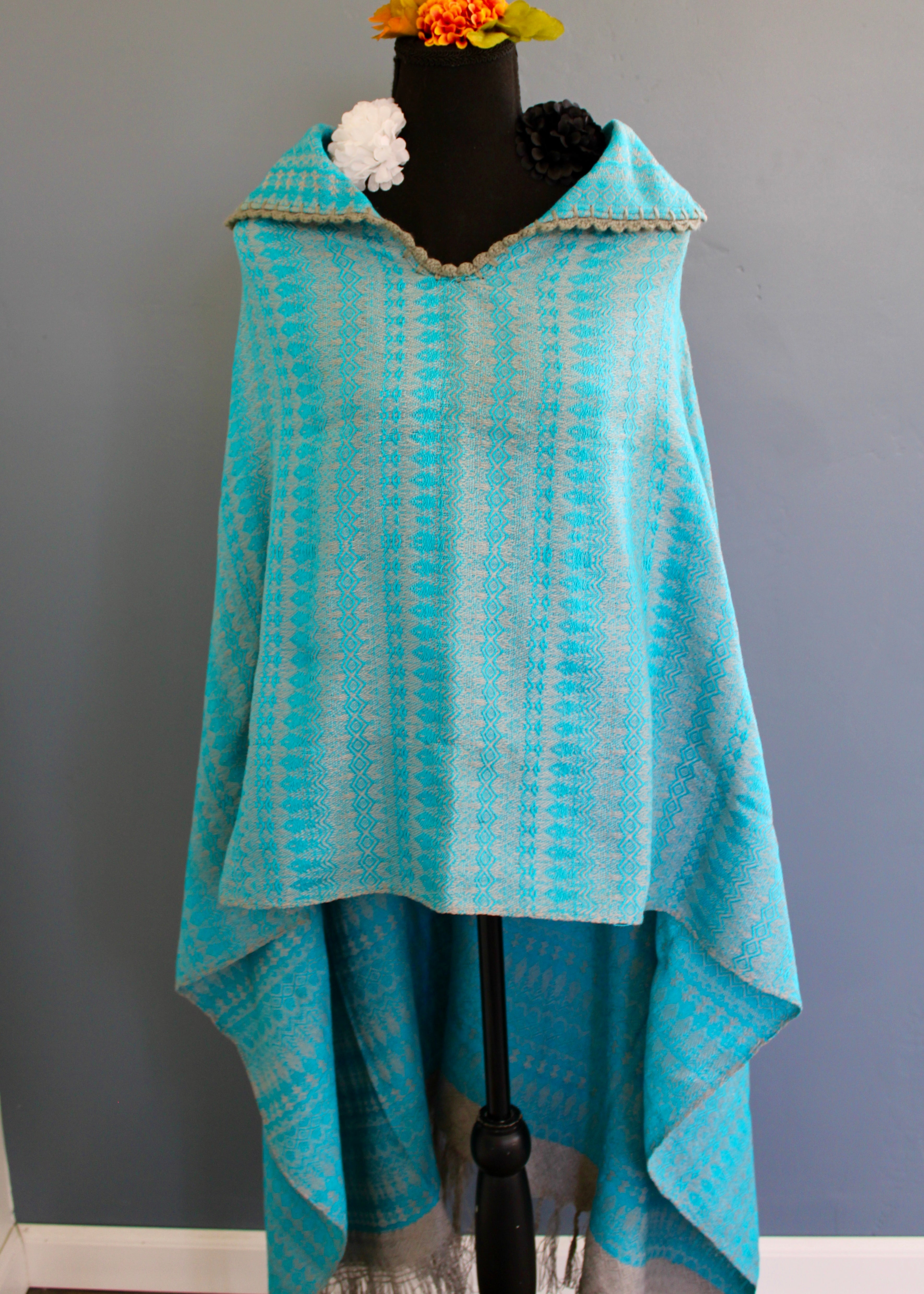 Handwoven Artisan Poncho Shawl
