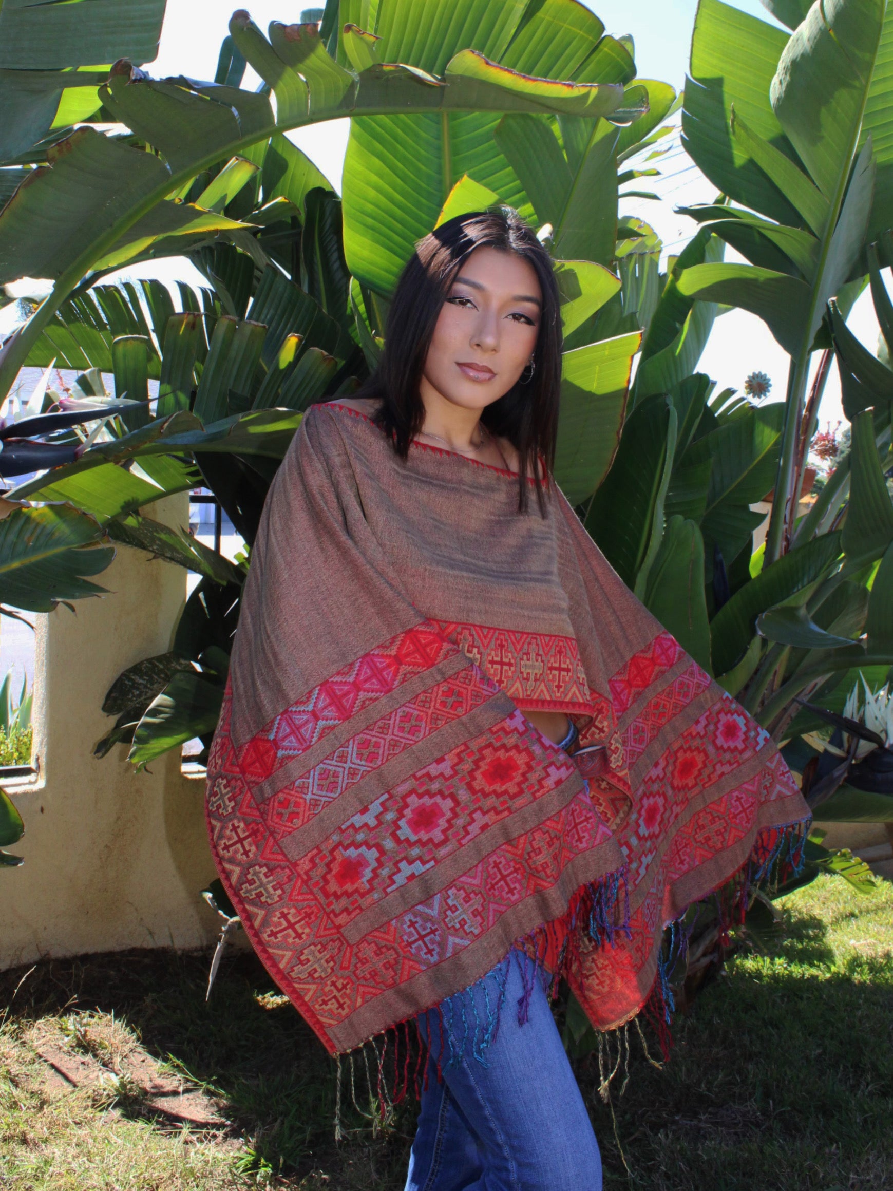 Butterfly Rebozo-Style Woven Shawl / Multi-Way Cover-Up