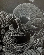 “Polinizacion” by Leon Arrazola- Grabado- Woodcut Printmaking 3/30