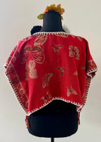Butterfly Cropped Huipil-style Top