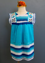 Girls Hand-Embroidered Oaxacan Crochet Dress