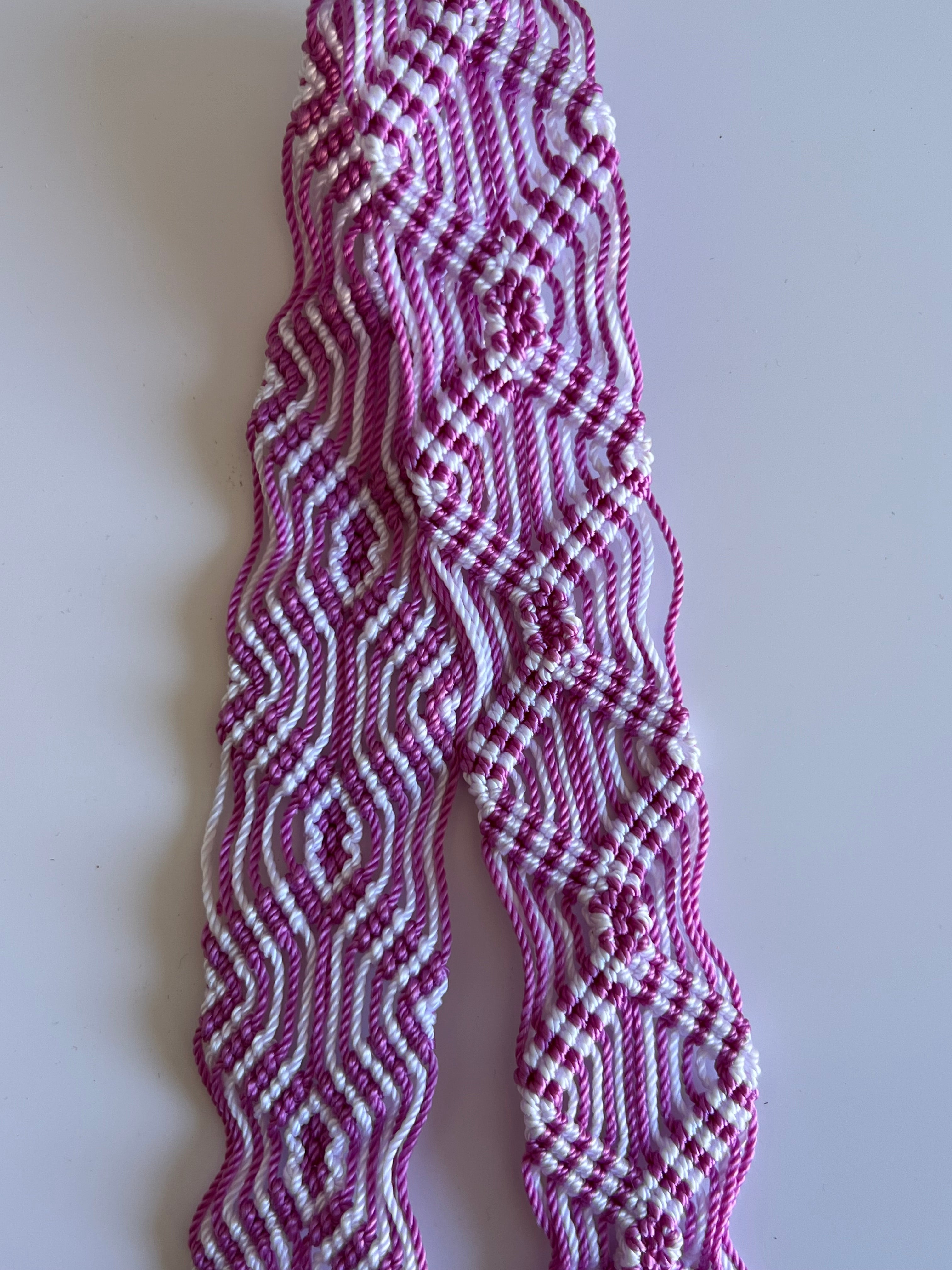 Woven Braided Pink Belt