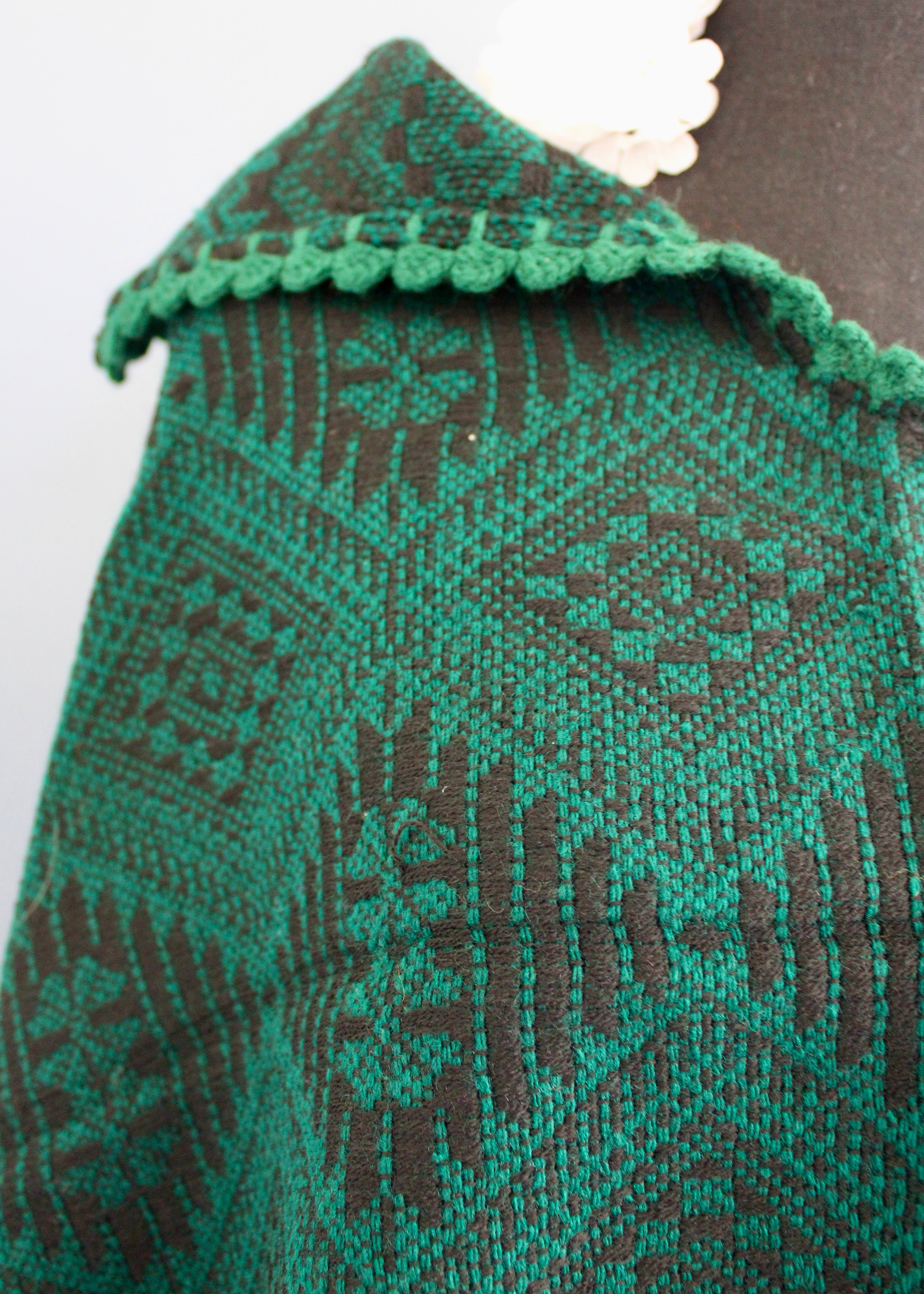 Artisan Woven Poncho with Tassels