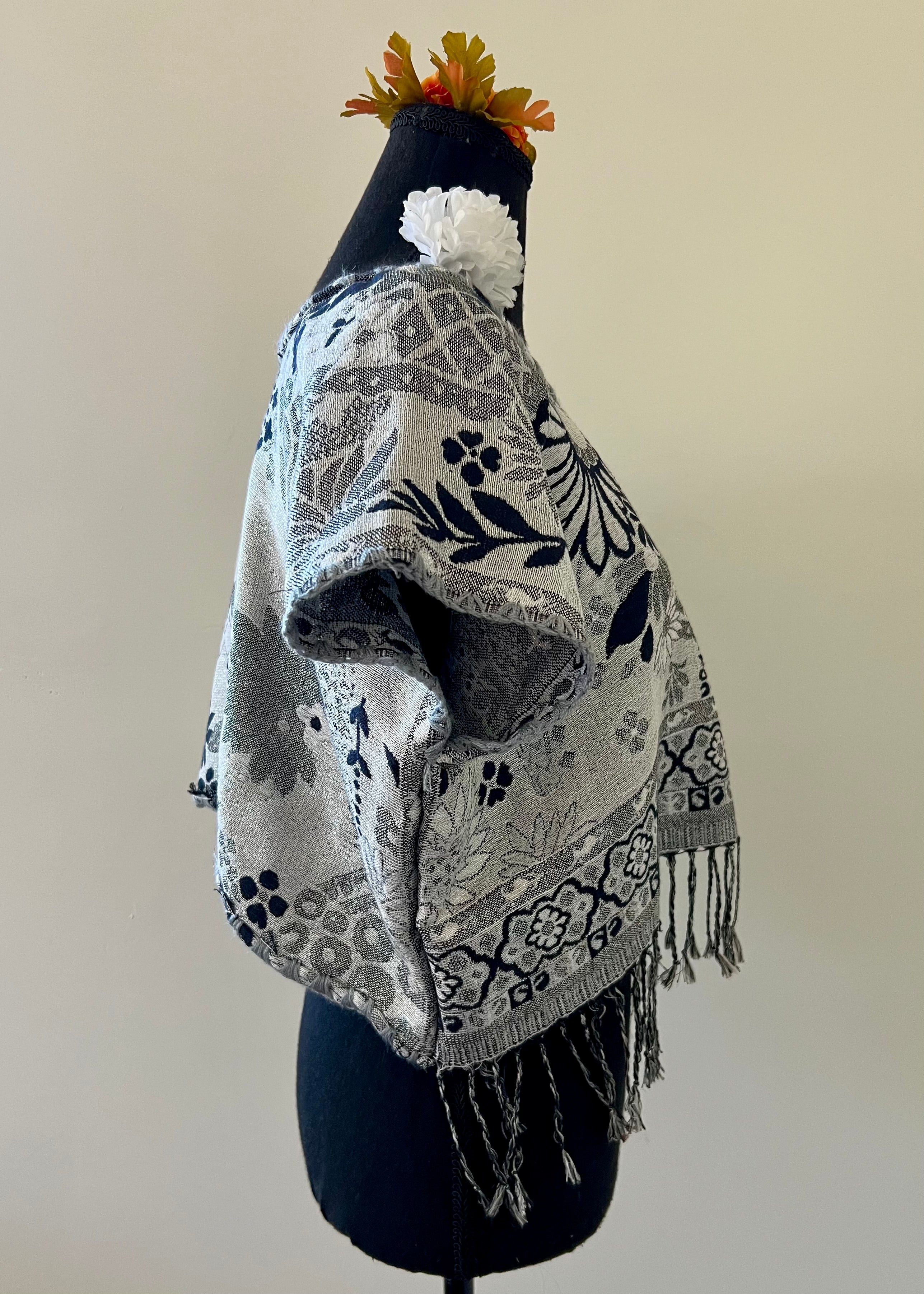 Floral Cropped Huipil-style Top