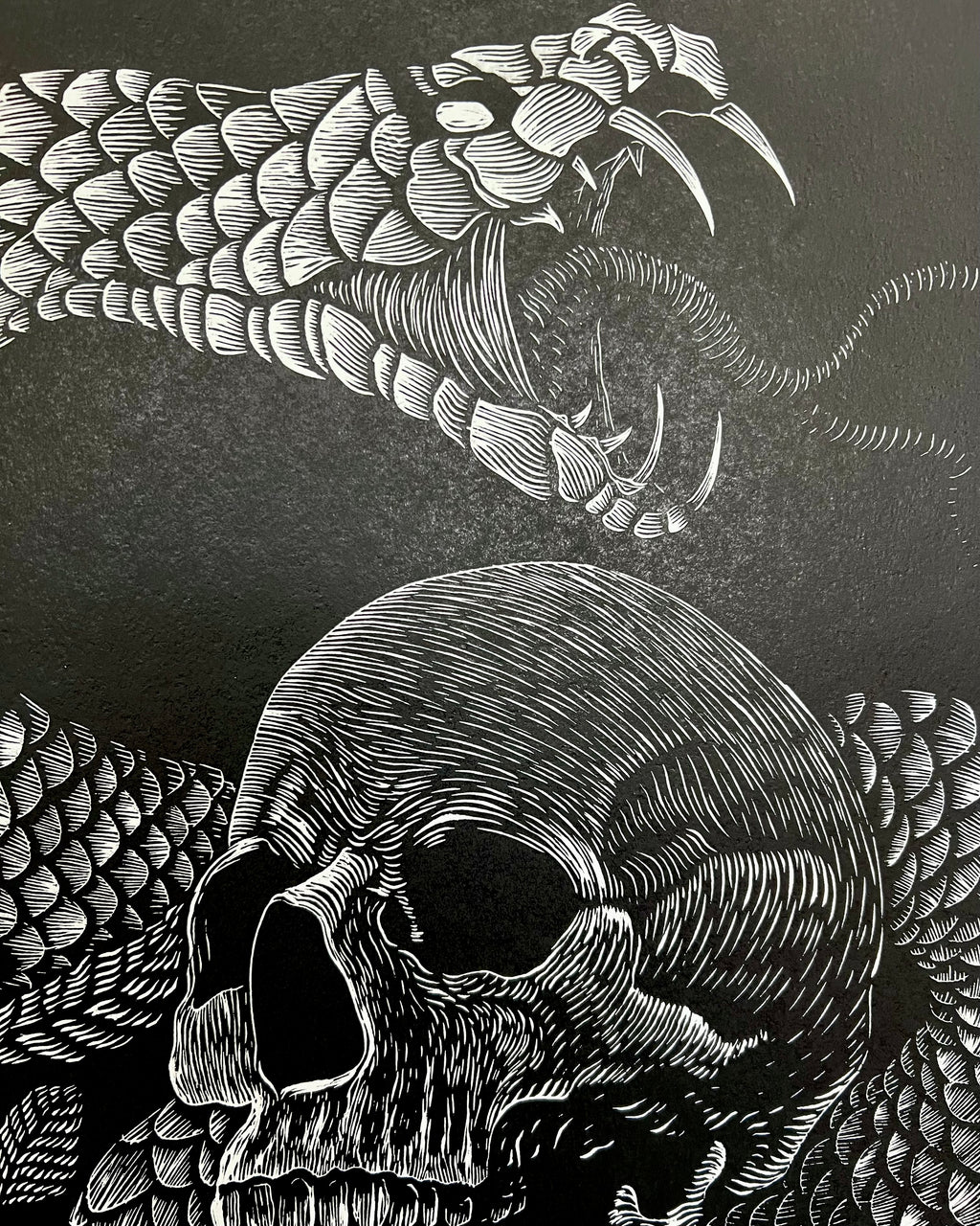 “Polinizacion” by Leon Arrazola- Grabado- Woodcut Printmaking 3/30
