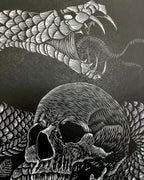 “Polinizacion” by Leon Arrazola- Grabado- Woodcut Printmaking 3/30