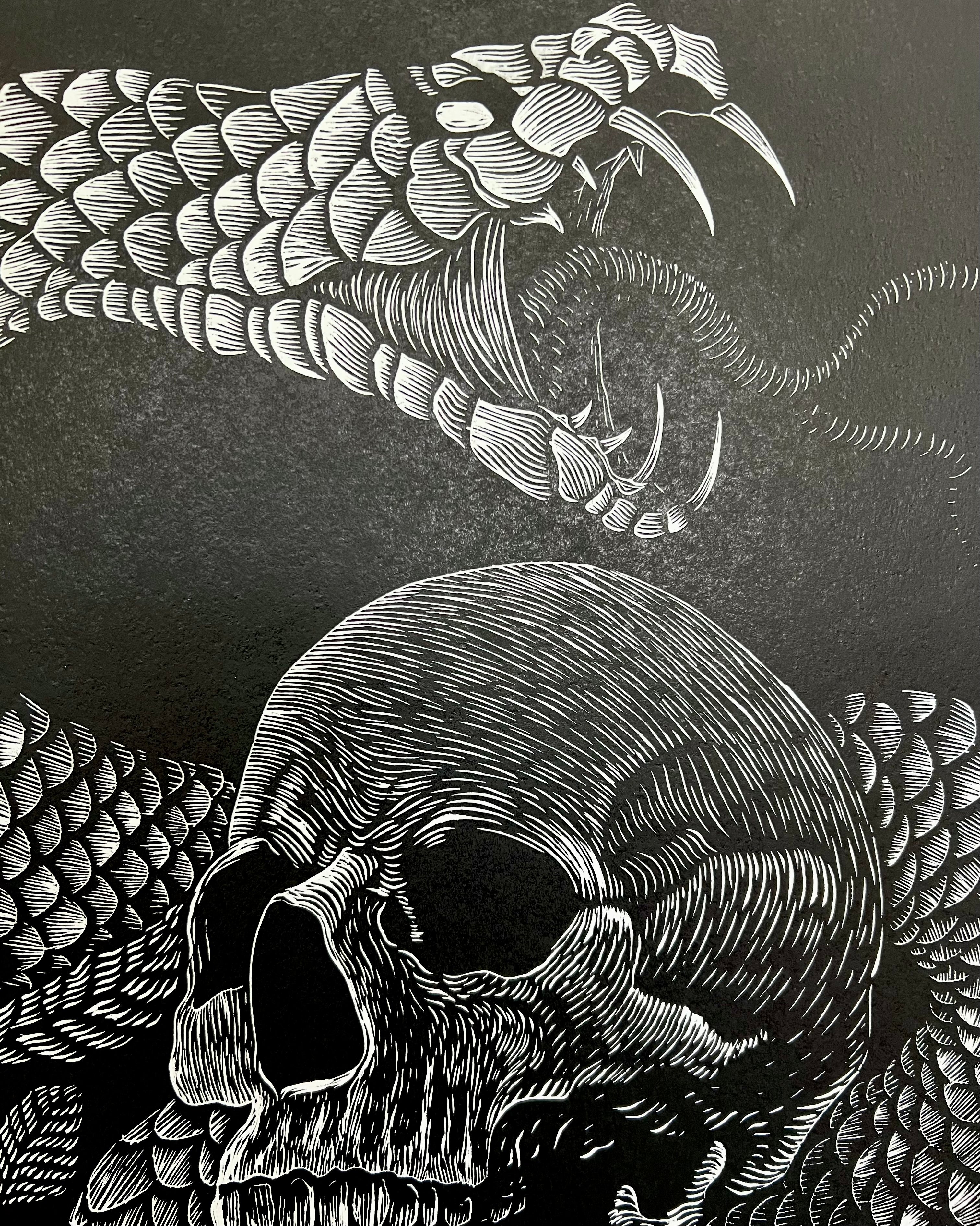 “Polinizacion” by Leon Arrazola- Grabado- Woodcut Printmaking 3/30