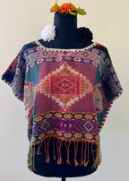 Geometric Cropped Huipil-Style Top