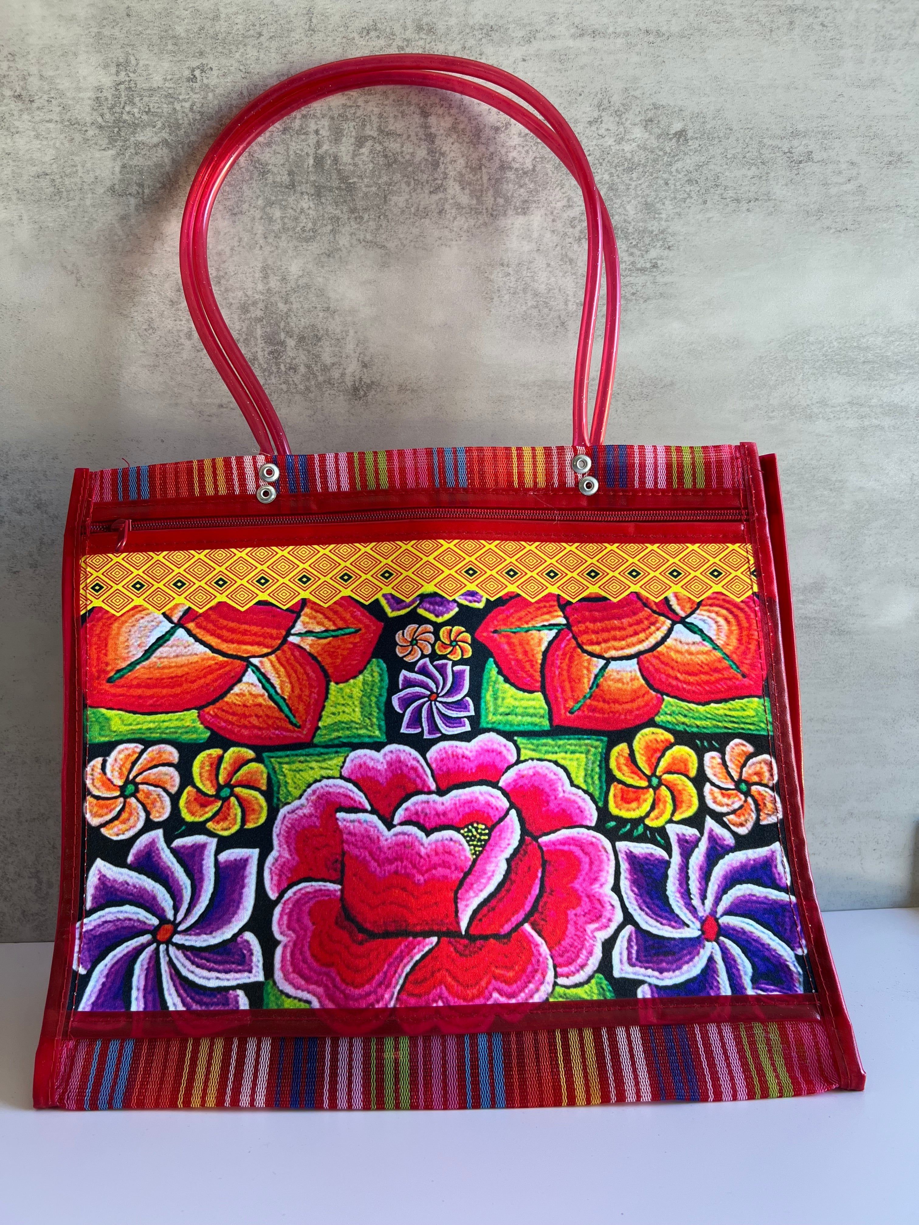 Mexican Market Bag, Floral Tote Bag