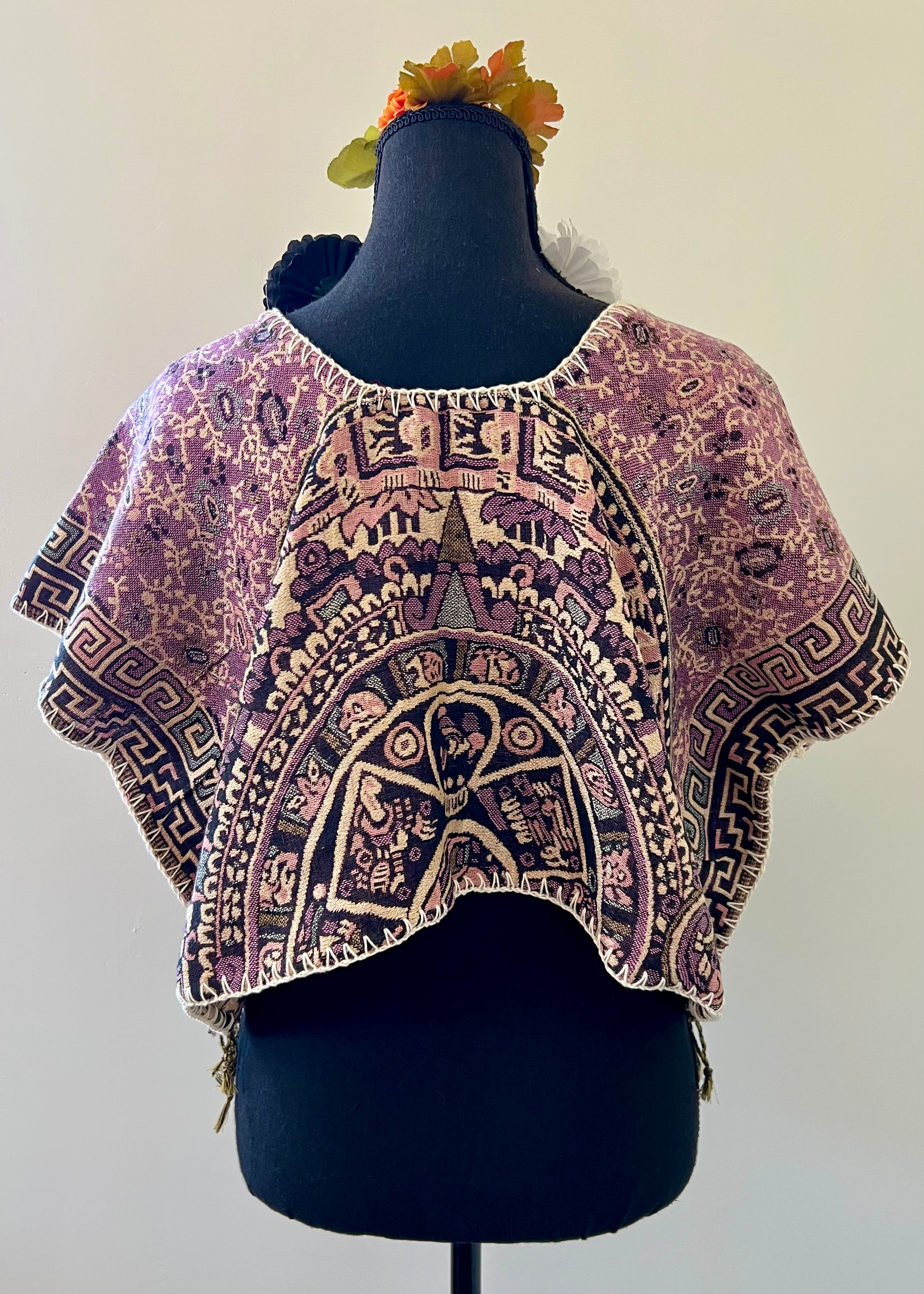 Cropped Huipil-Style Top