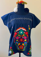 Handmade Oaxacan Embroidered Ankle Length Dress – San Antonino Style