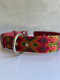 Leather Embroidered Dog Collar